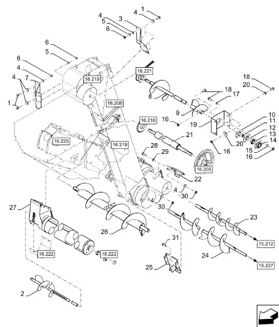87368289 - Труба шнека домолота CS, CSX, CX6